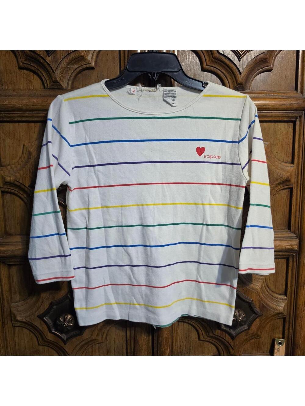 Vintage Eclipse White and Multi Shirt